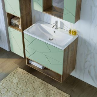 Ниша для тумбы Бриклаер Кристалл 4627125417092 80 см дуб гранж песочный